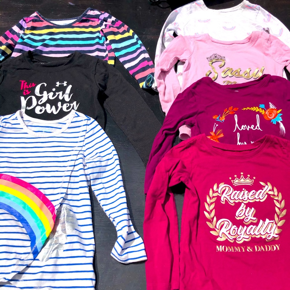 4T girl Lot. 15pc Graphic tees and Like New Jeans!